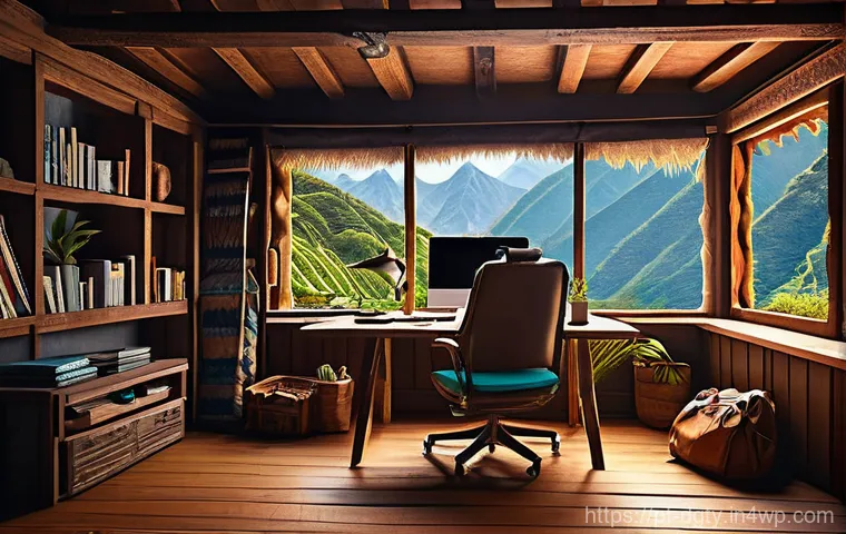 디지털 노마드의 업무 환경 최적화 방법 - Here are three detailed image generation prompts in English, designed to capture the essence of the ...